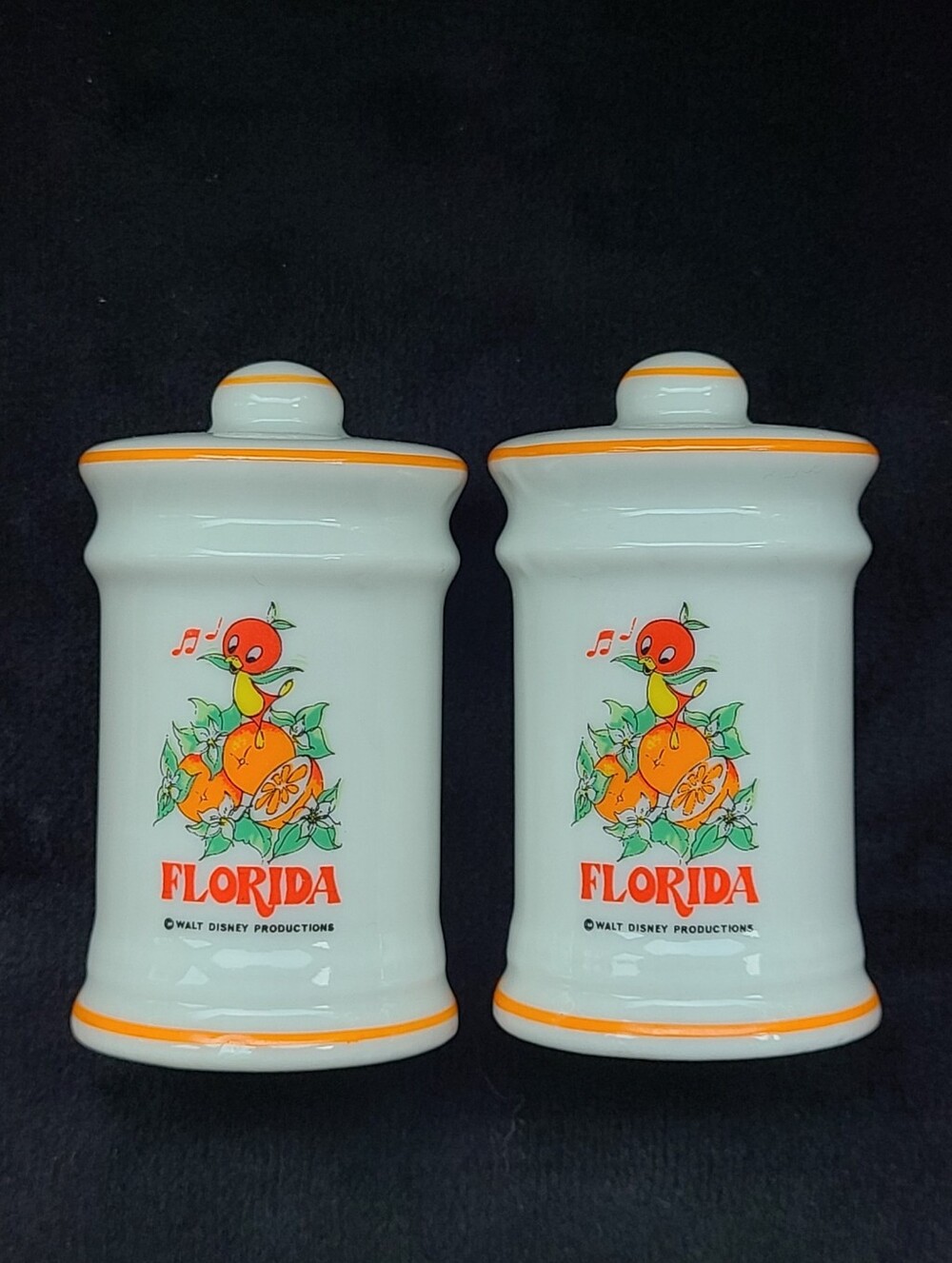 Walt Disney Productions Vintage Salt And Pepper Shakers
